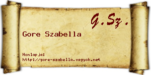 Gore Szabella névjegykártya
